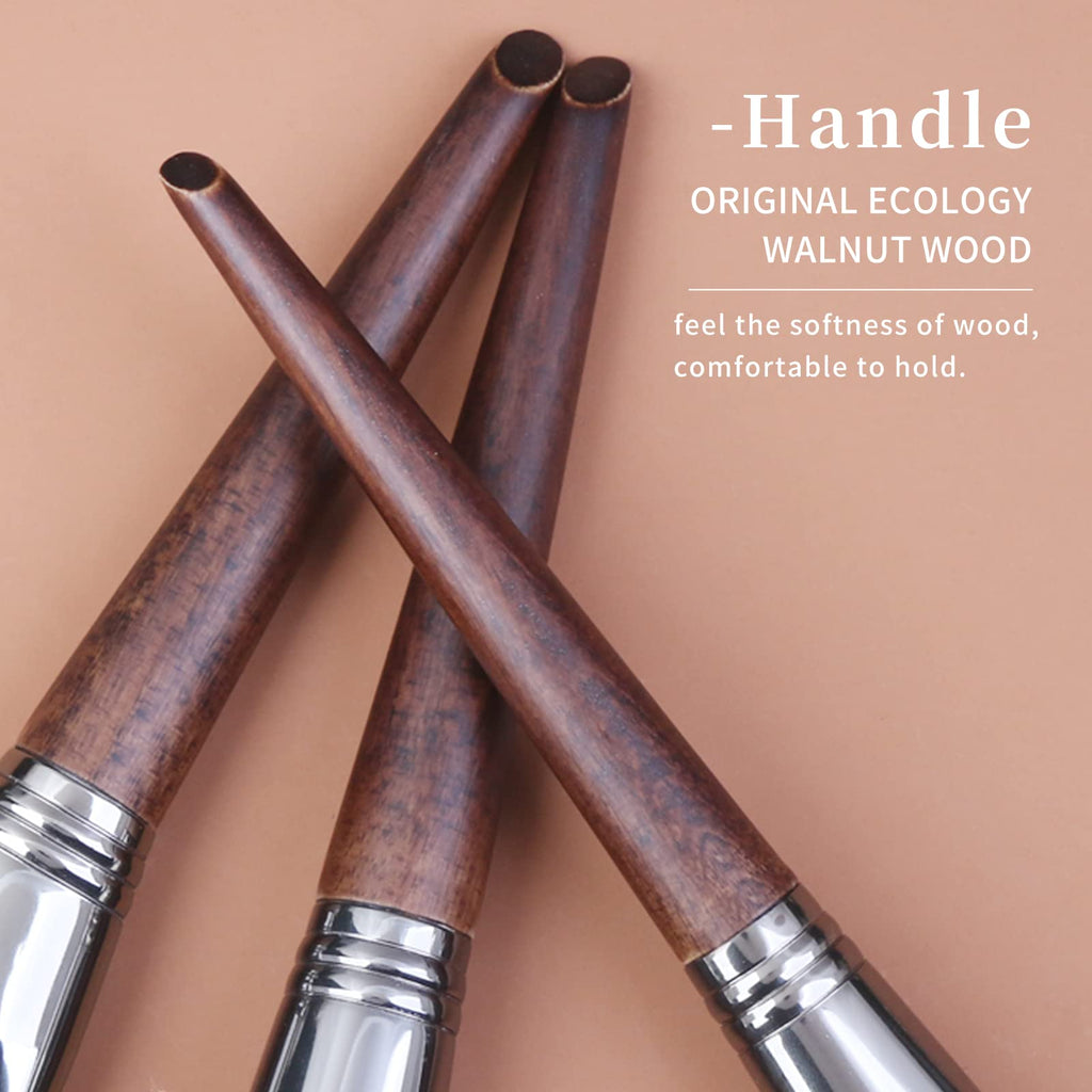 ENZO KEN Deluxe Natural Goat Hair Makeup Brush Set with Case, 24 Cosmetic Brushes Makeup Set, Wooden Natural Makeup Brushes, Natural Bristle Makeup Brush, Natural Hair Makeup Brushes Set Professional.