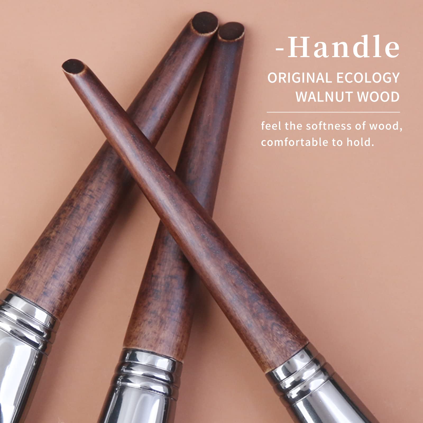 ENZO KEN Deluxe Natural Goat Hair Makeup Brush Set with Case, 24 Cosmetic Brushes Makeup Set, Wooden Natural Makeup Brushes, Natural Bristle Makeup Brush, Natural Hair Makeup Brushes Set Professional.