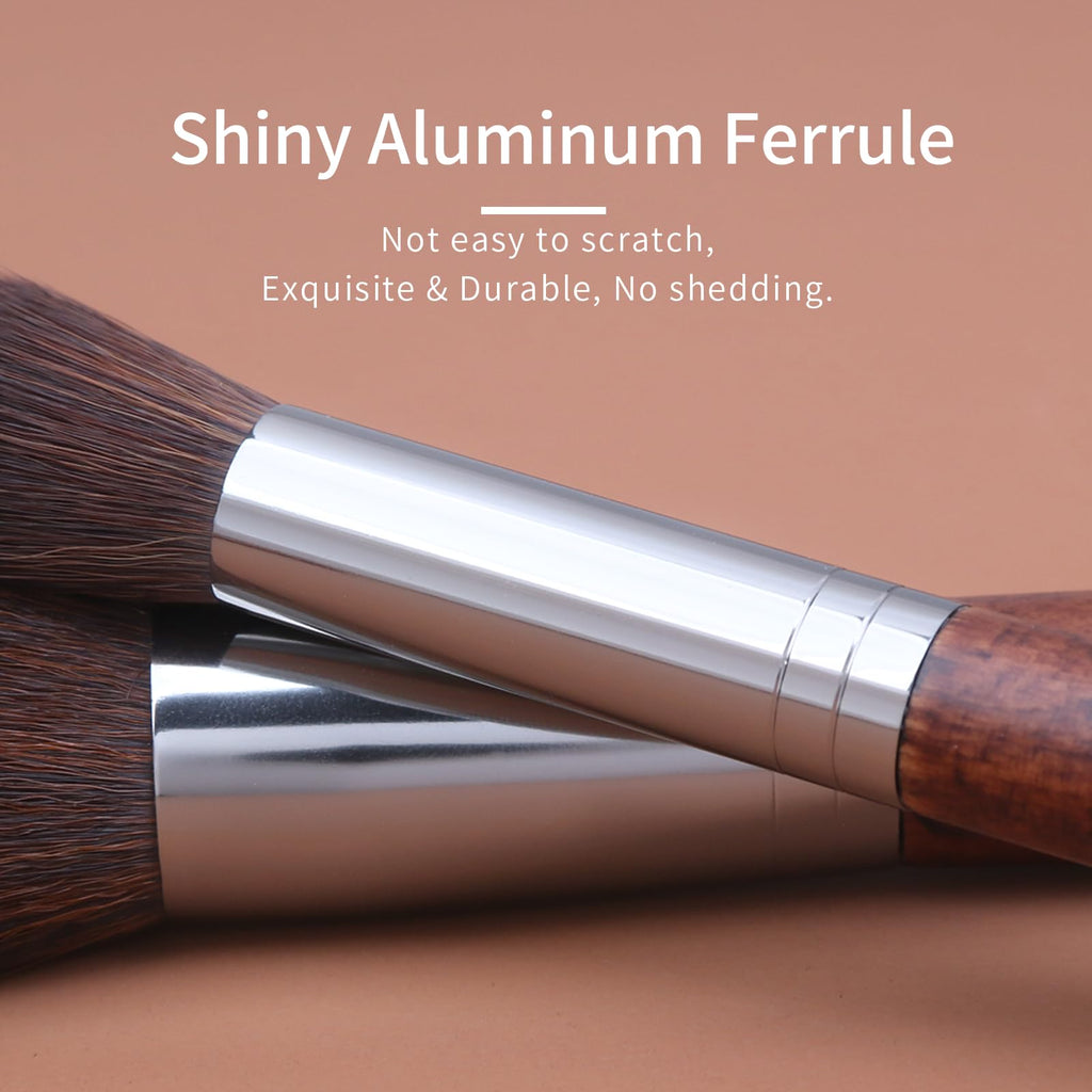 ENZO KEN Deluxe Natural Goat Hair Makeup Brush Set with Case, 24 Cosmetic Brushes Makeup Set, Wooden Natural Makeup Brushes, Natural Bristle Makeup Brush, Natural Hair Makeup Brushes Set Professional.
