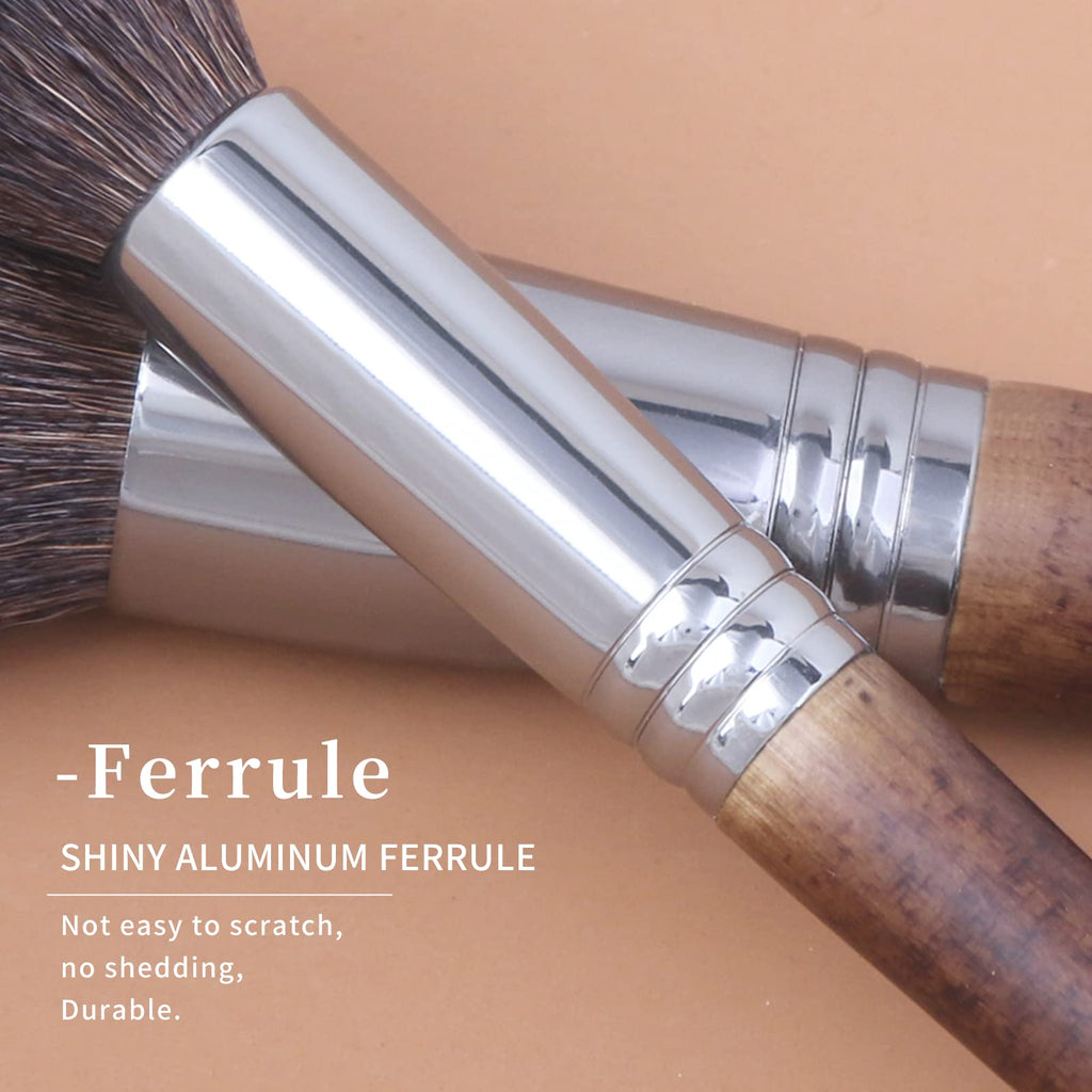 ENZO KEN Deluxe Natural Goat Hair Makeup Brush Set with Case, 24 Cosmetic Brushes Makeup Set, Wooden Natural Makeup Brushes, Natural Bristle Makeup Brush, Natural Hair Makeup Brushes Set Professional.